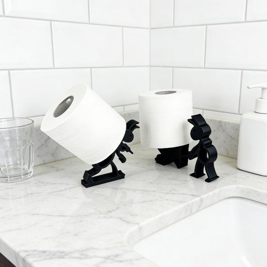 Myra Toalettpappershållare Rolig Fristående Toalettpappershållare Dekorativ Myrdesign Toalettpappersställ för Badrum Bänkskiva Toalett