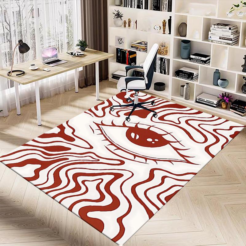 1PC Eye Pattern Non-Slip Floor carpet, suitable for Office, bedroomand playrooms. It can also be used as a sofa footrest cover-T97