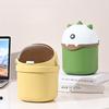 Mini-Mülleimer für den Schreibtisch, niedlicher Abfalleimer für Studentenwohnheime, Büros, mit Deckel, Mülleimer für Wohnzimmer, Papierkorb