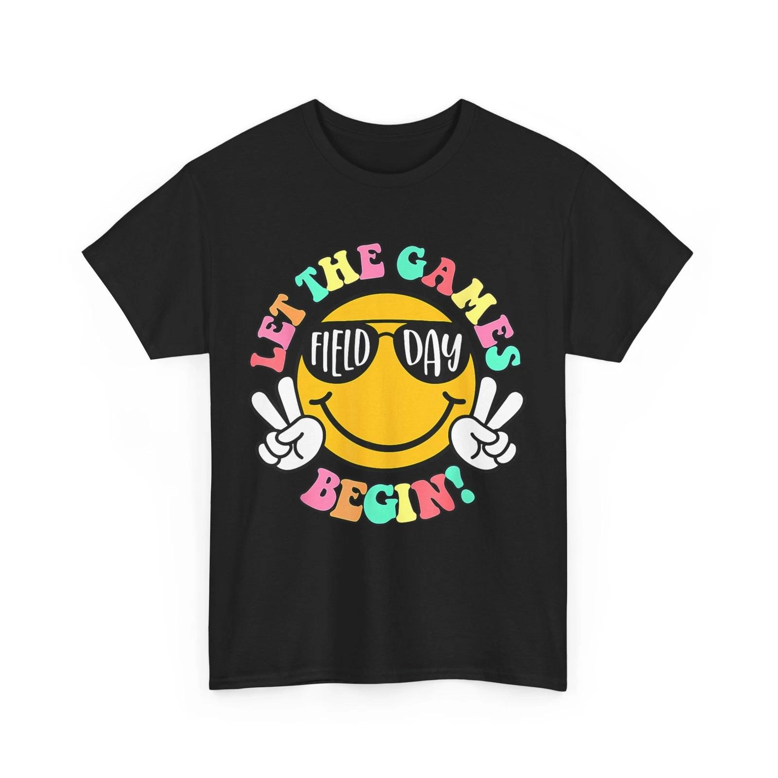 Field Day Let The Games Begin T-Shirt, Field Day Teachers Kids Funny Shirt L