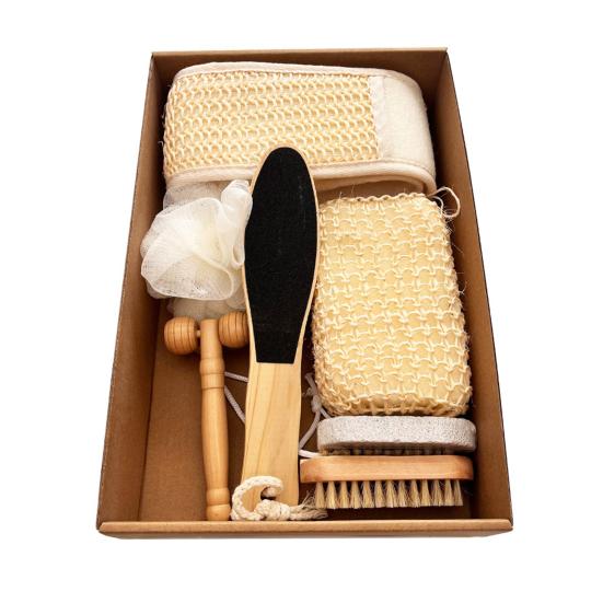 

6/7 шт./набор для купания, богатая пена, мягкое полотенце-губка, успокаивающий набор для ванны для ухода за собой, для очищения тела 7pcs