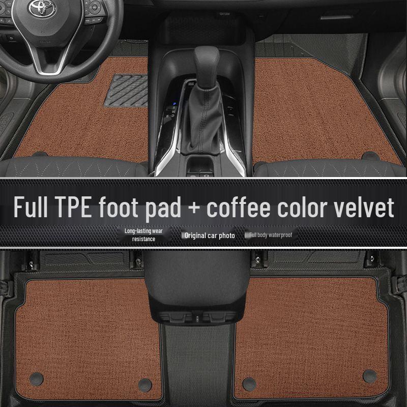 All-Weather Floor Mats for Toyota Vios - Full Coverage TPE Foot Mats with Driver's Seat Original Carpet Replacement.