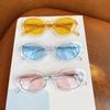 Small Oval White Sunglasses ladies Simple Retro Vintage Designer Round Sun Glasses Classic Summer Shades Trendy Popular Eyewear