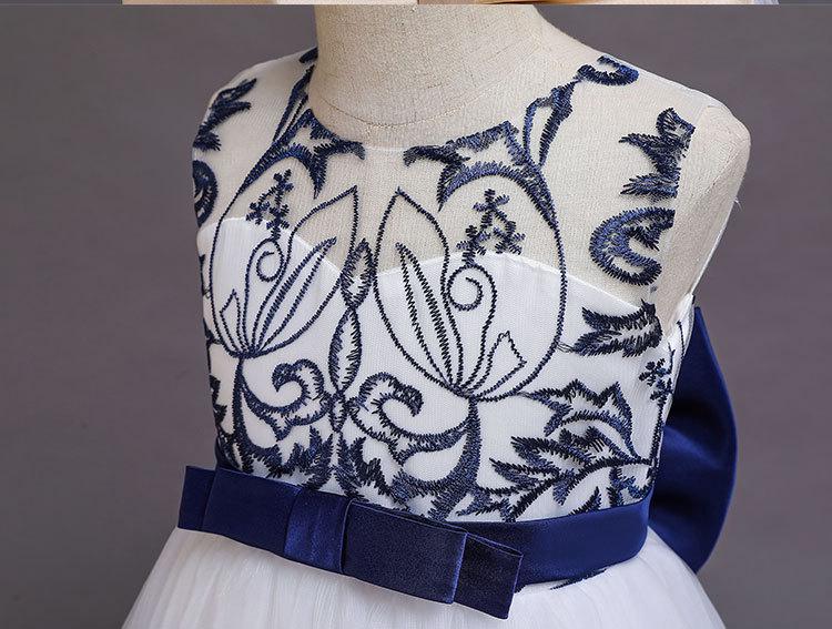 Children's Formal Bow Lace Princess Dress