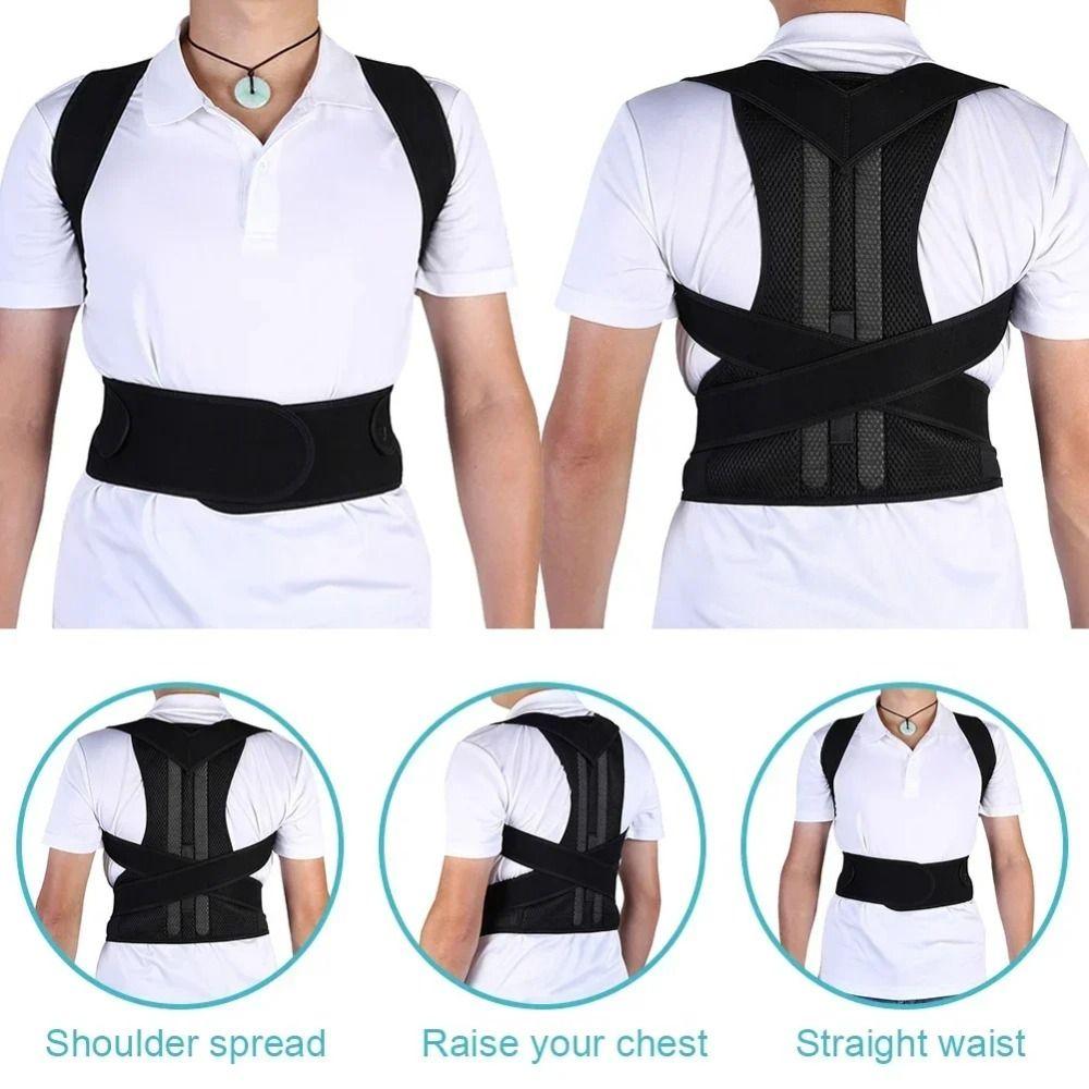 5 Size Posture Corrector Black Back Trainer Unisex Back Posture Brace  Home Use