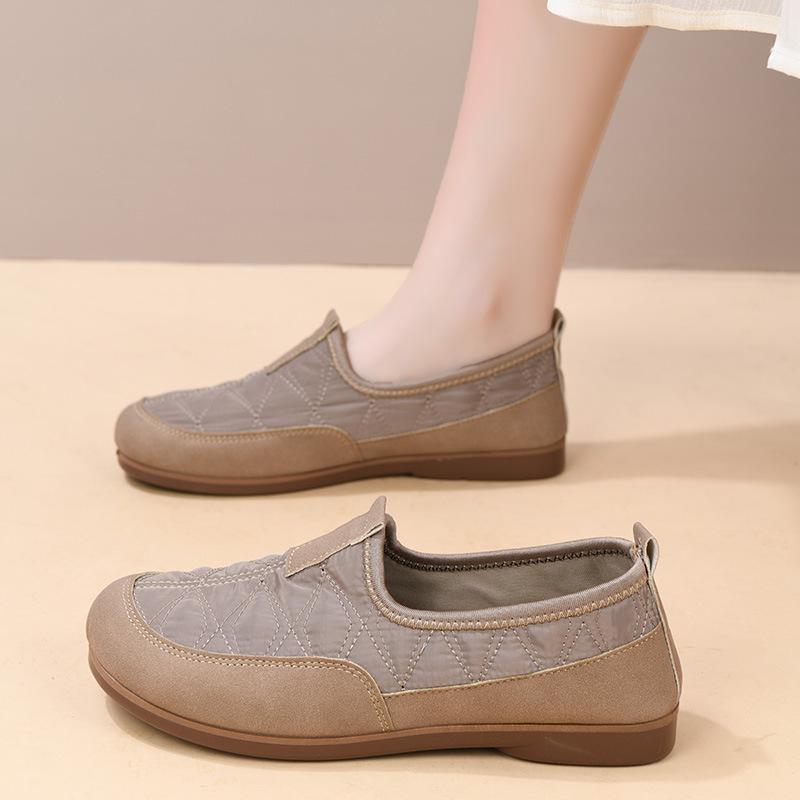 Retro Style Doudou Shoes Spring and Autumn New Fashion Casual Single Shoes Women's Soft Sole Not Tired Mother Shoes