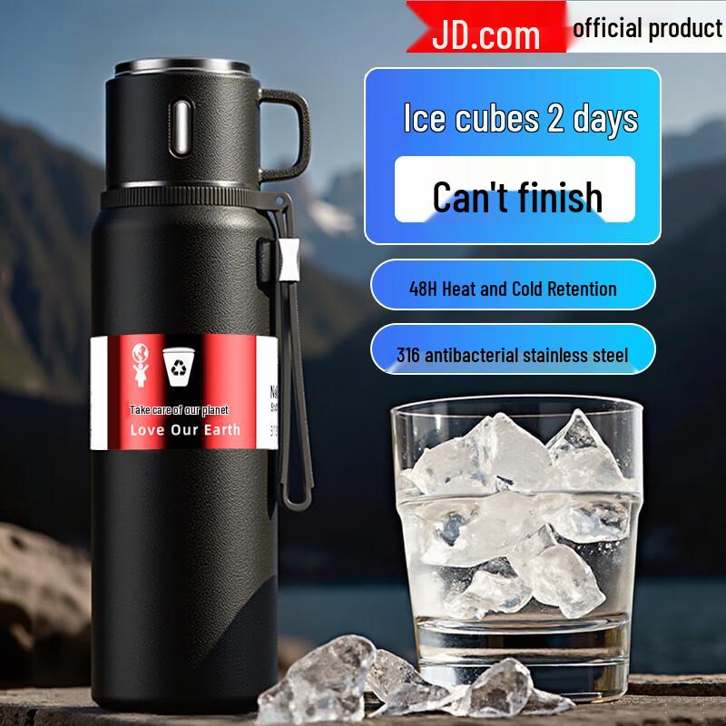 Moosen Men s 316 SS Large Capacity Insulated Bottle with Tea Infuser
