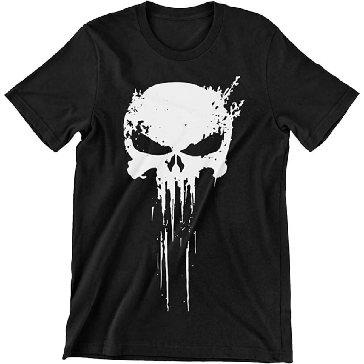 NOTEE Мужская Мужская Футболка с Логотипом Черепа Футболки Черный S