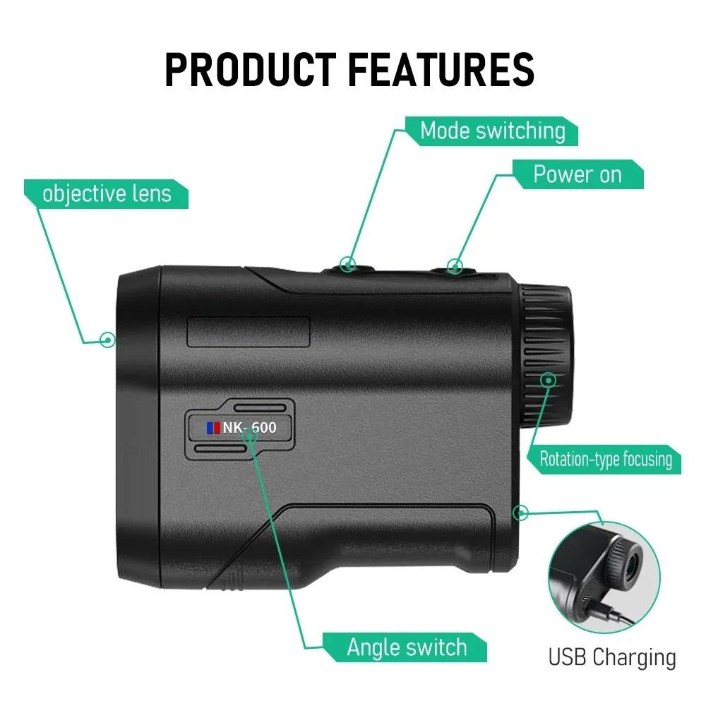 Xiaomi 600M/Yard Golf Laser Rangefinder with Slope Compensation Flagpole Lock Vibration USB Rechargeable for Golfing