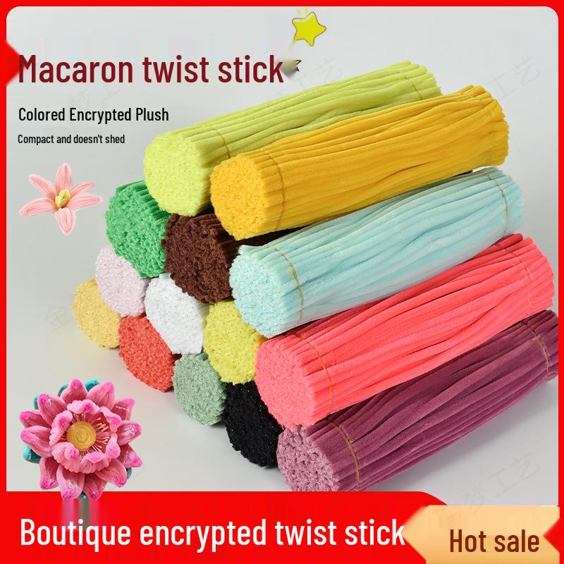 Gör-det-själv Chenille-stjälk Macaronbukett Hantverkskit för Barn