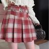 Women's Retro Plaid Wool-Blend A-Line Skirt: High Waist, Slimming, Pleated, Petite, for Spring/Autumn 2025
