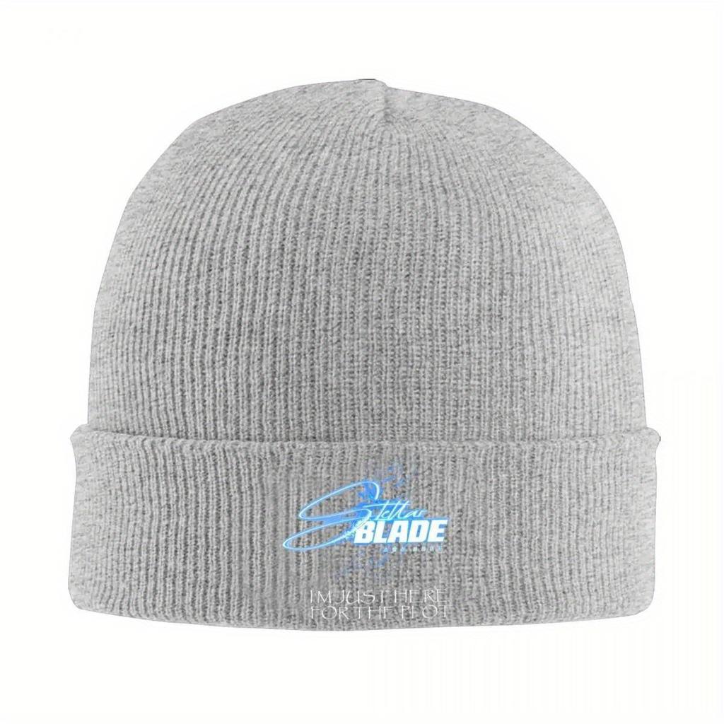 Just Here For The Plot Stellar Beanie Hats Knit Hat Outdoor Sport Warm Soft Female Male Caps Printed Street Bonnet Hats Gift