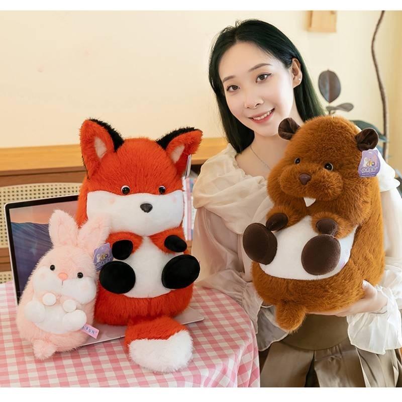 Adorable Forest Animal Plush Toy Rabbit Soft Stuffed Bunny Doll Perfect Gift For Girls
