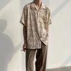 Japan Men's Vintage Quick Dry Ice Silk Beach Shirts Hip Hop Summer Clothes Shirts Tops Men Fashion Harajuku Tops Streetwear
