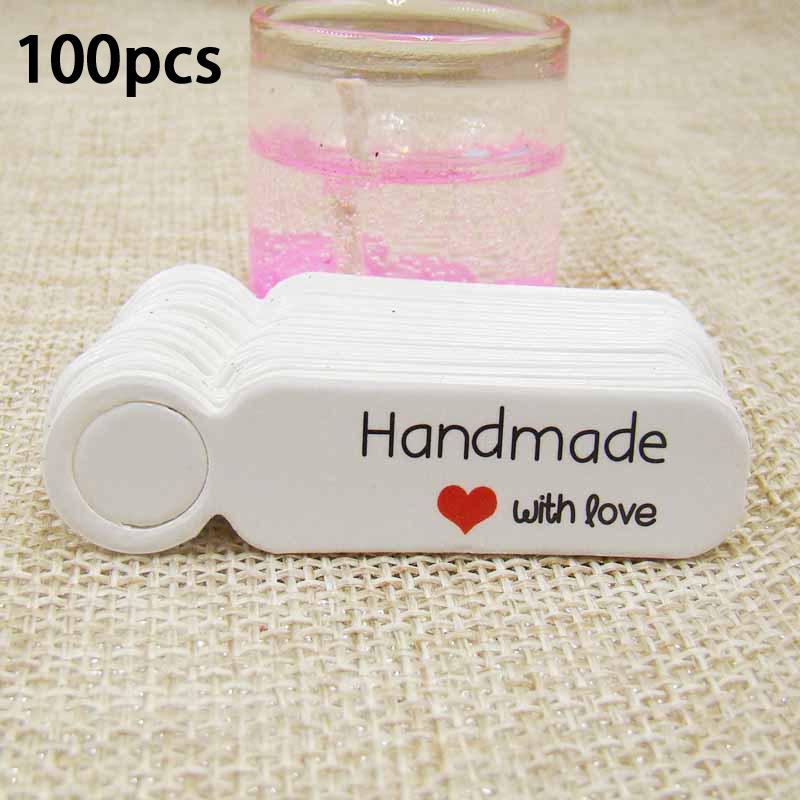 100Pcs/Lot Price Tags Kraft Paper Lables For Diy Jewelry Retail Price Tags Handmade Clothes Size Tags Store Hang Lables