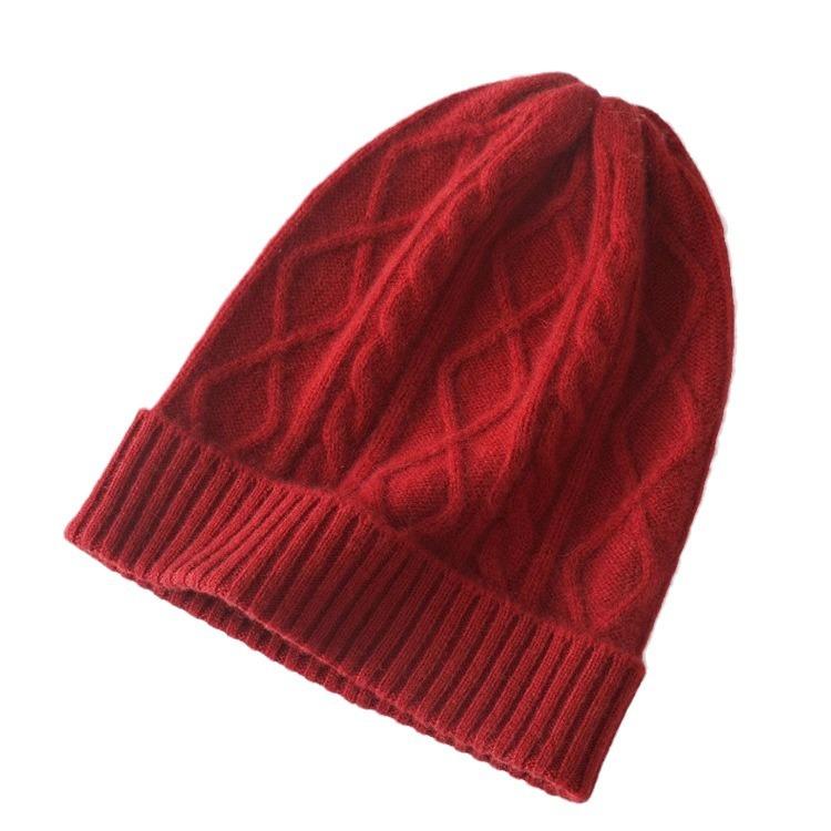 Merino Fine Pure Wool Autumn and Winter Cold Hat Soft, Comfortable and Warm Knitted Wool Hat New Versatile