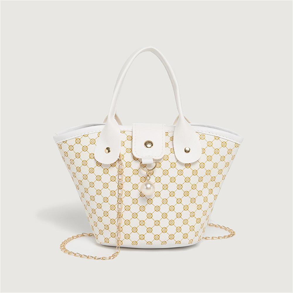 

2023 Женская сумка, модная универсальная корзина в западном стиле белый