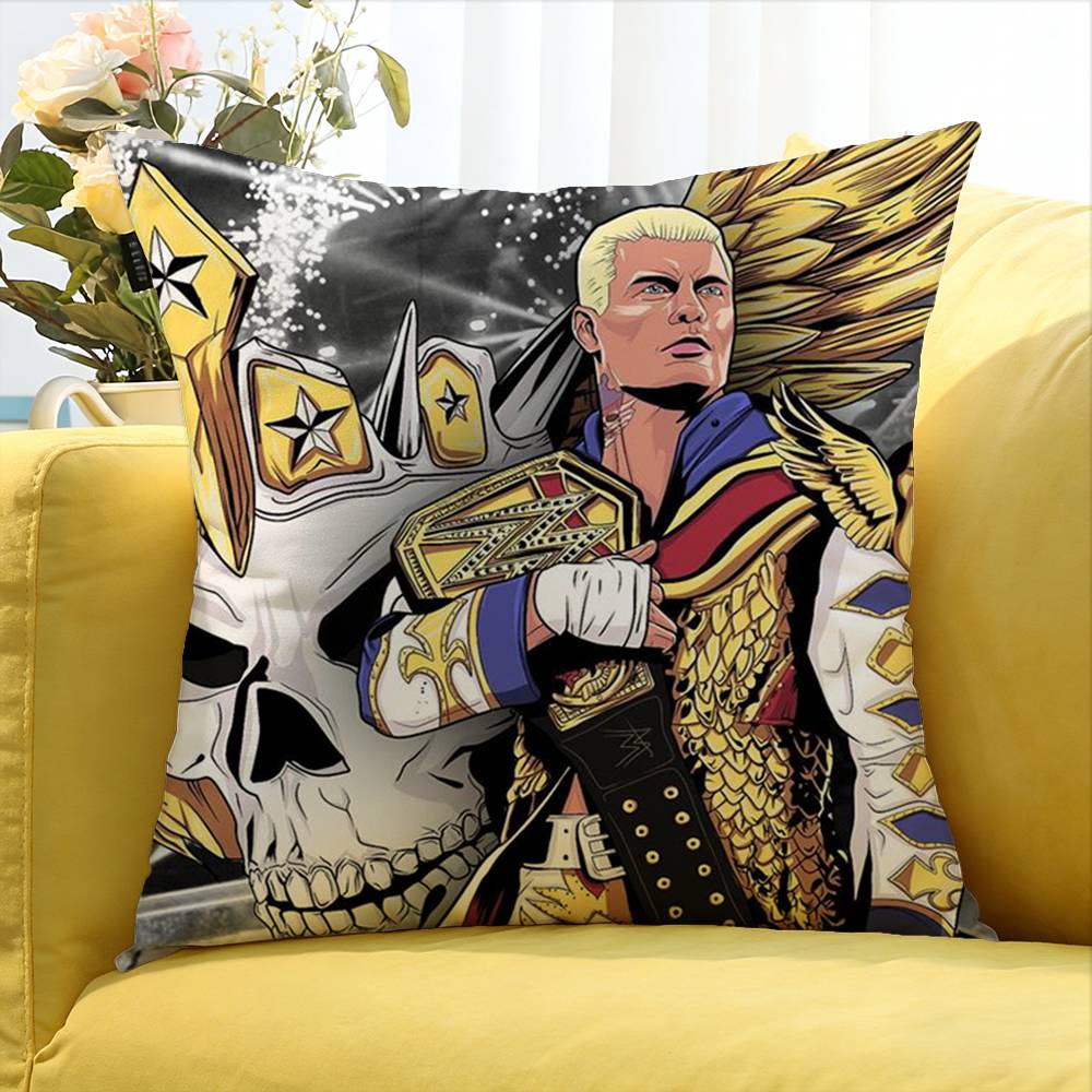C-Cody R-Rhodes World Various Sizes Square Pillow Case For Car Home Bedchamber Decor