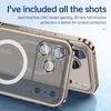 For iPhone 17 Pro Max Metal Clear Case Compatible with MagSafe Safety Lock Back Cover