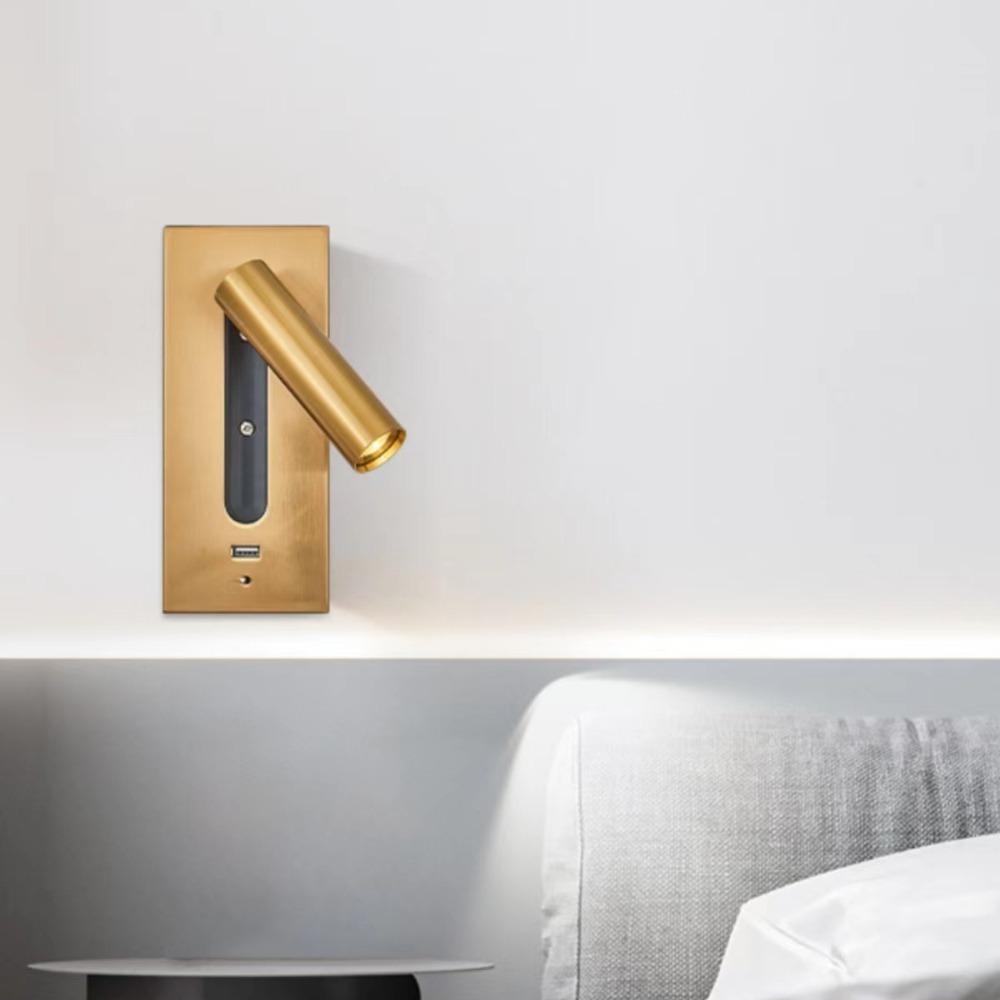 Indoor Led Wall Lamps 3W with USB Charge Wall Lamp Bedroom Living Room  Modern Wall Light Aisle with Switch Wall Sconce