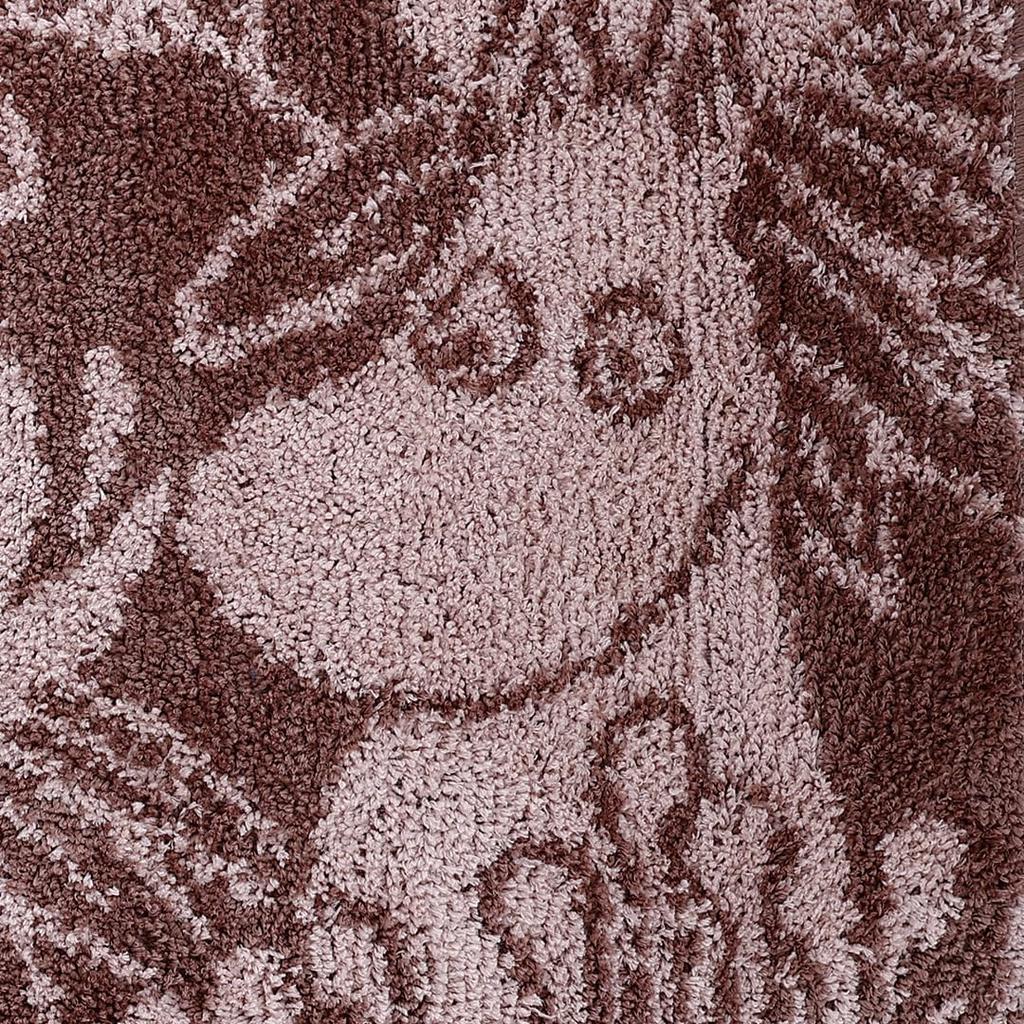 Marushin Small Rug, Moomin Nuance Flower Design, Cute Character Rug with Non-Slip Backing, Fluffy and Stylish, Non-Slip, 1455044000
