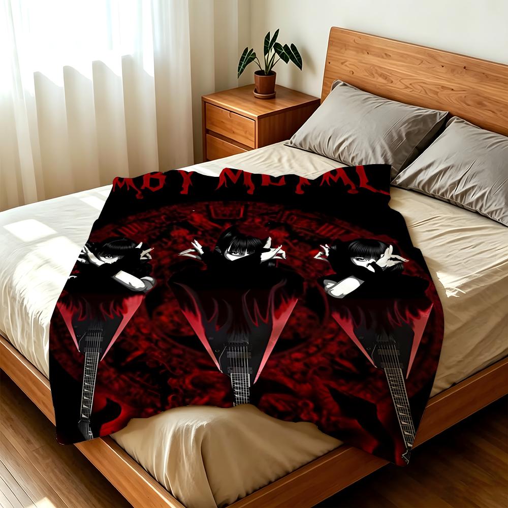 K-pop group B-Babymetal Throw High-Density Short Plush Blanket Soft Skin-Friendly for Sofa Nap Air-Conditioned Room