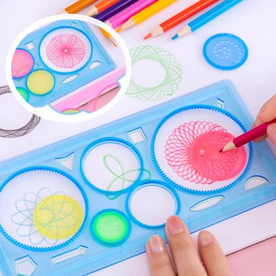 Spirograph Set, Fun Shapes Drawing Art Set Classic Gear Design Drawing Set Toys For Kids 8+ Some Parts Are Sent Random