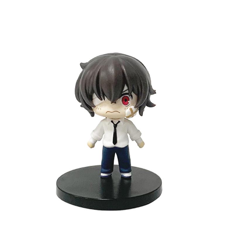 Bungo Stray Dogs Q Version Dazai Osamu & Nakahara Chuuya Hand-Painted Figurines for Desktop & Car Ornaments.