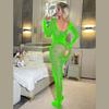 Women Fishnet Mesh Bodystocking Long Sleeve Bodysuit See Through Tights Nightwear Erotic Lingerie Crotchless Jumpsuit