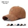 ZHENYUEQI Corduroy Embroidered D-Letter Baseball Cap