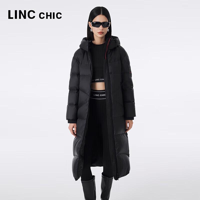 Jin Yujie Damen Lange Daunenjacke mit Kapuze