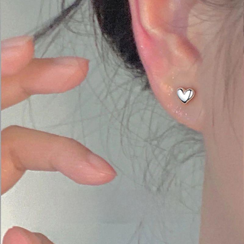 S925 Sterling Silver Heart Stud Earrings for Women - Sweet Unique Design 2023 Trend