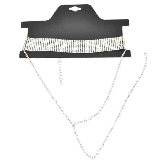 Multilayer Full Rhinestone Pendant Necklace Thick Women Statement Jewelry Gift