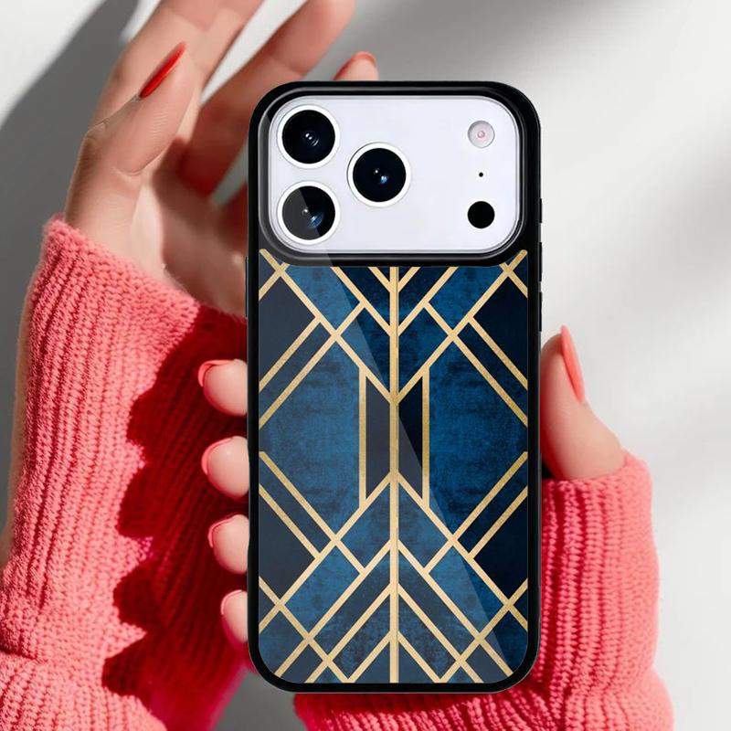 Marble Geometric Art Phone Case for iPhone 17 16 15 14 13 Pro Max Back Cover for 12 11 Pro Coque