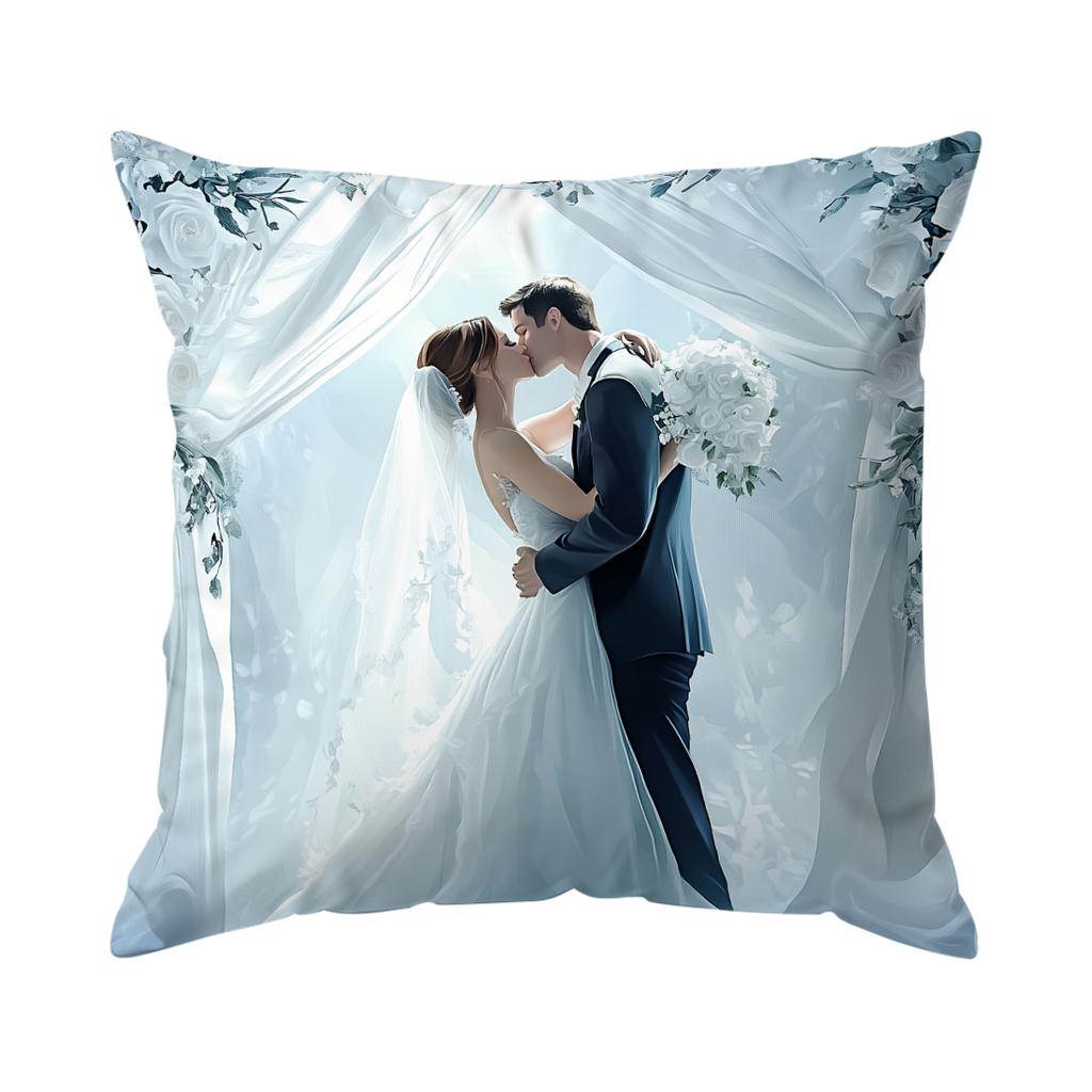 4pcs Setwedding Anniversary Gift Cushions Pillowcase Polyester Cushion Cover Throw Pillow Pillowcover Home Car Sofa Decor