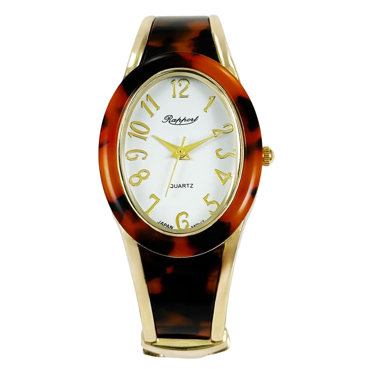 

Wristwatch Bangle Watch Oval Bangle Watch Gold Wide 188727 Brown [La Paul] Women s