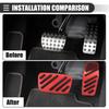 Motoforti Brake and Accelerator Pedal Covers for Chevy Cruze Black and 1 Set 2009-2020, Metal, Red,