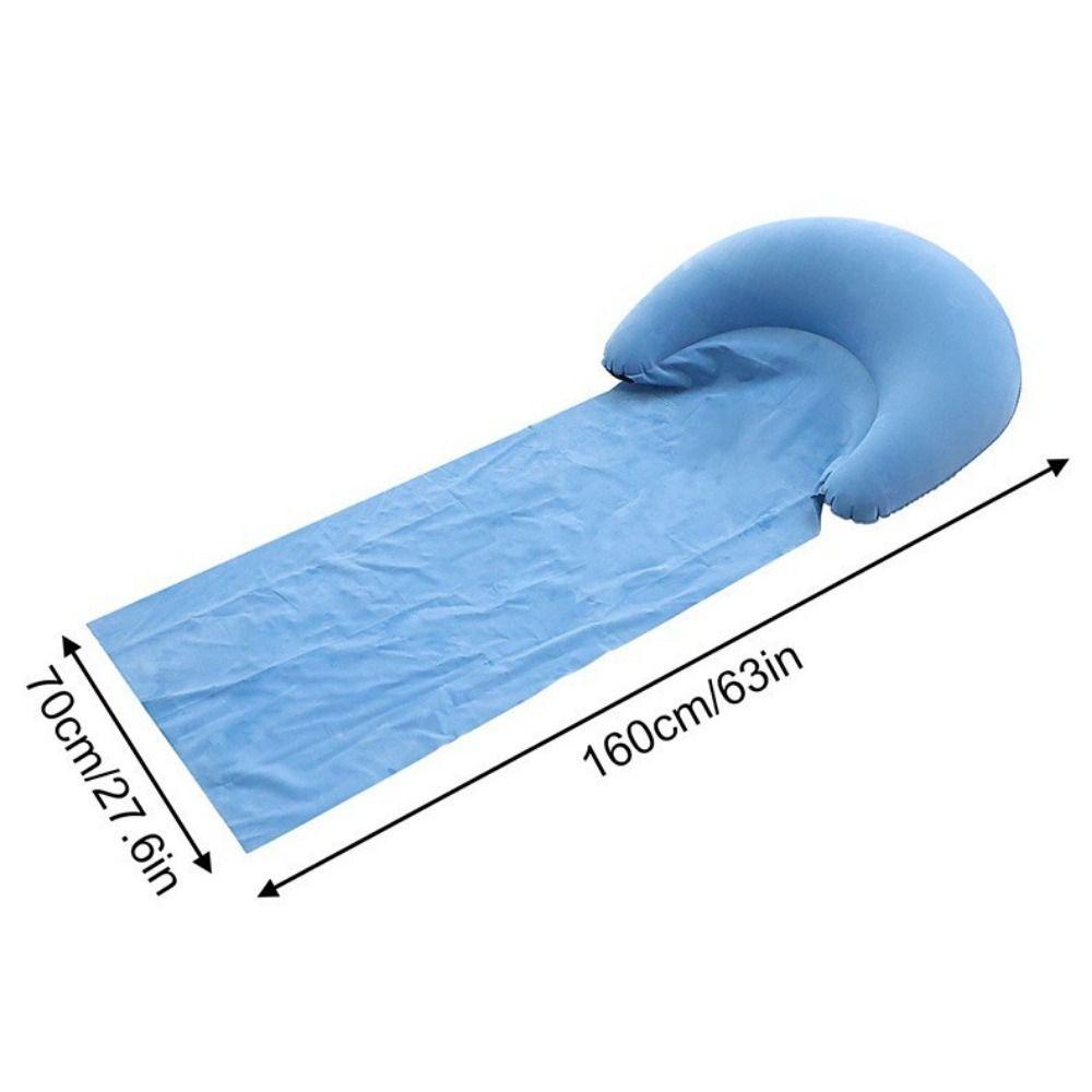 PVC Inflatable Beach Mat Moisture Proof Foldable Beach Sleeping Mat Portable Design Convenient Camping Lounger Travel