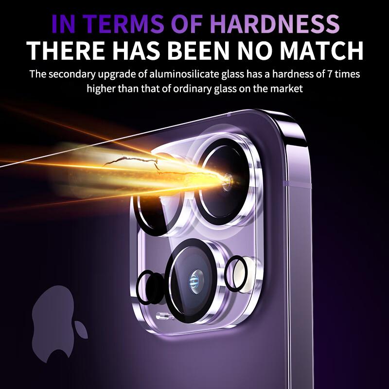 3 Stück Kameraobjektiv-Glasschutzfolien für IPhone 15 13 14 Pro Max 12 Mini Kamera-Hartglas auf IPhone 14 Plus 11 Pro Rückseite Klar HD Objektiv