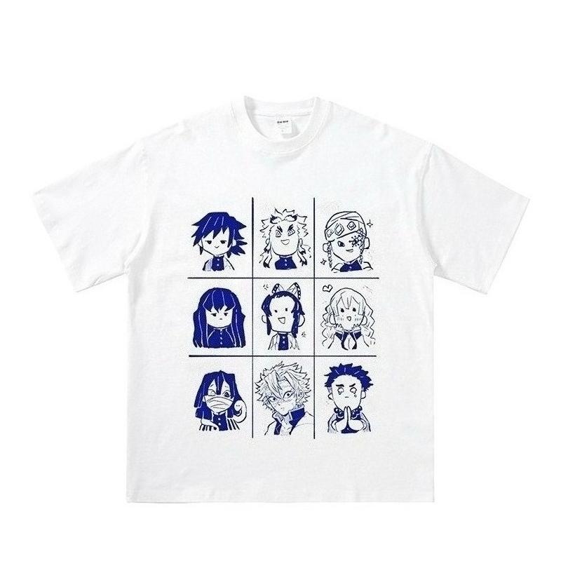 

Demon Slayer Graphic Print Autumn Pure Cotton Men s and Women s T-shirt Short Sleeve Street Fashion Trend Clothing Anime T-Shirt 4XL