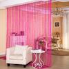 100x200cm Romantic Decoration Curtains Shiny Silvery Line String Tassel Sheer Curtain for Home Living Room Bedroom,1PC