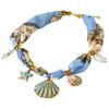 Niche stainless steel DIY pearl shell starfish pendant, silk scarf necklace 18K gold light luxury jewelry accessories women