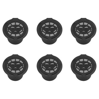 6Pcs Kunststoff und Edelstahl Nachfüllbar Reusable Kaffee Kapsel Filter Körbe Ersatz