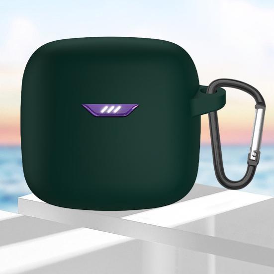 Earphone Case Scratch-resistant Waterproof Shockproof with Hook Soft Silicone Protective Cover for JBL Tune Flex