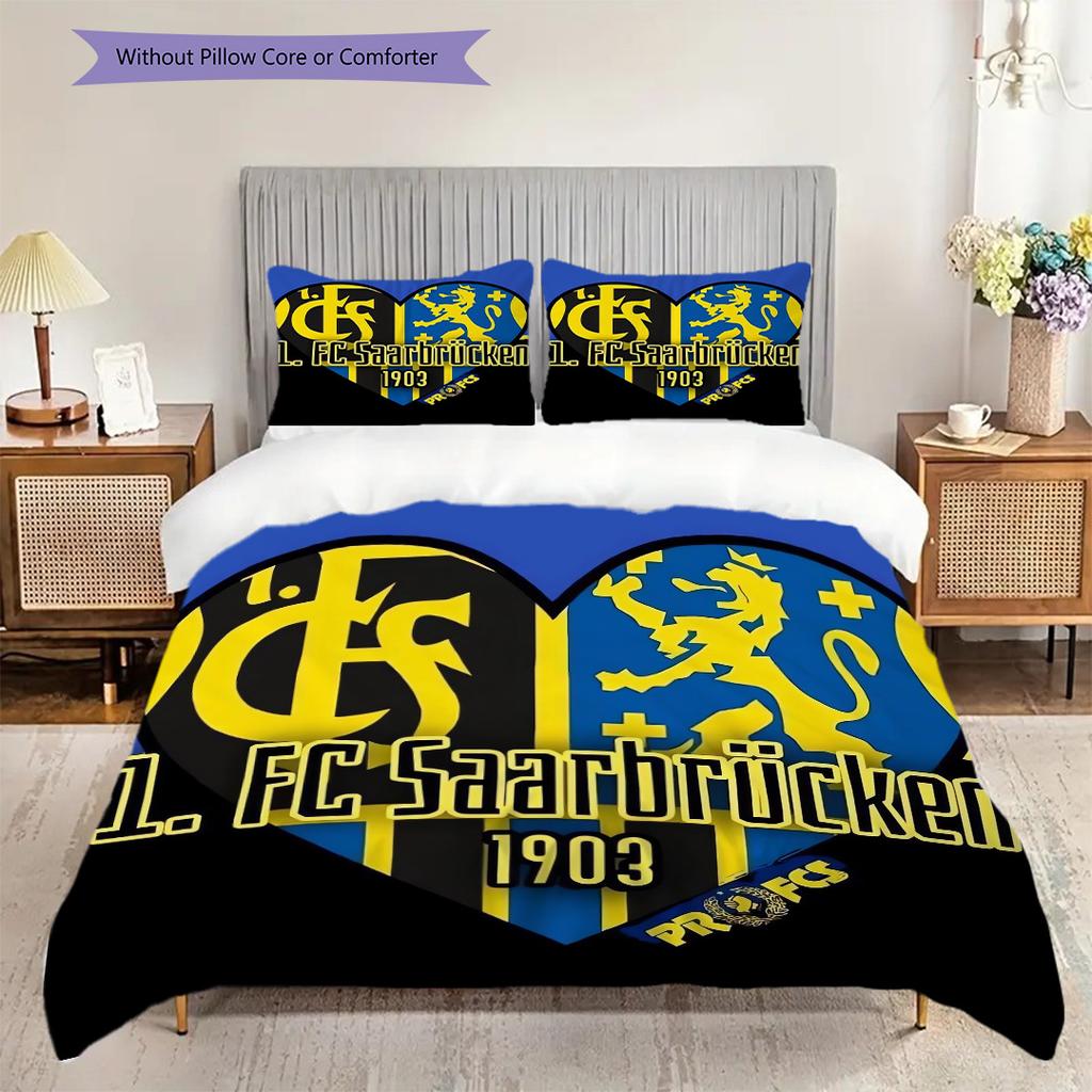Portugal Emblem Bedding (1 * duvet cover + 2 * pillowcase, without core) 2D Flat Soft and comfortable Christmas birthday gift
