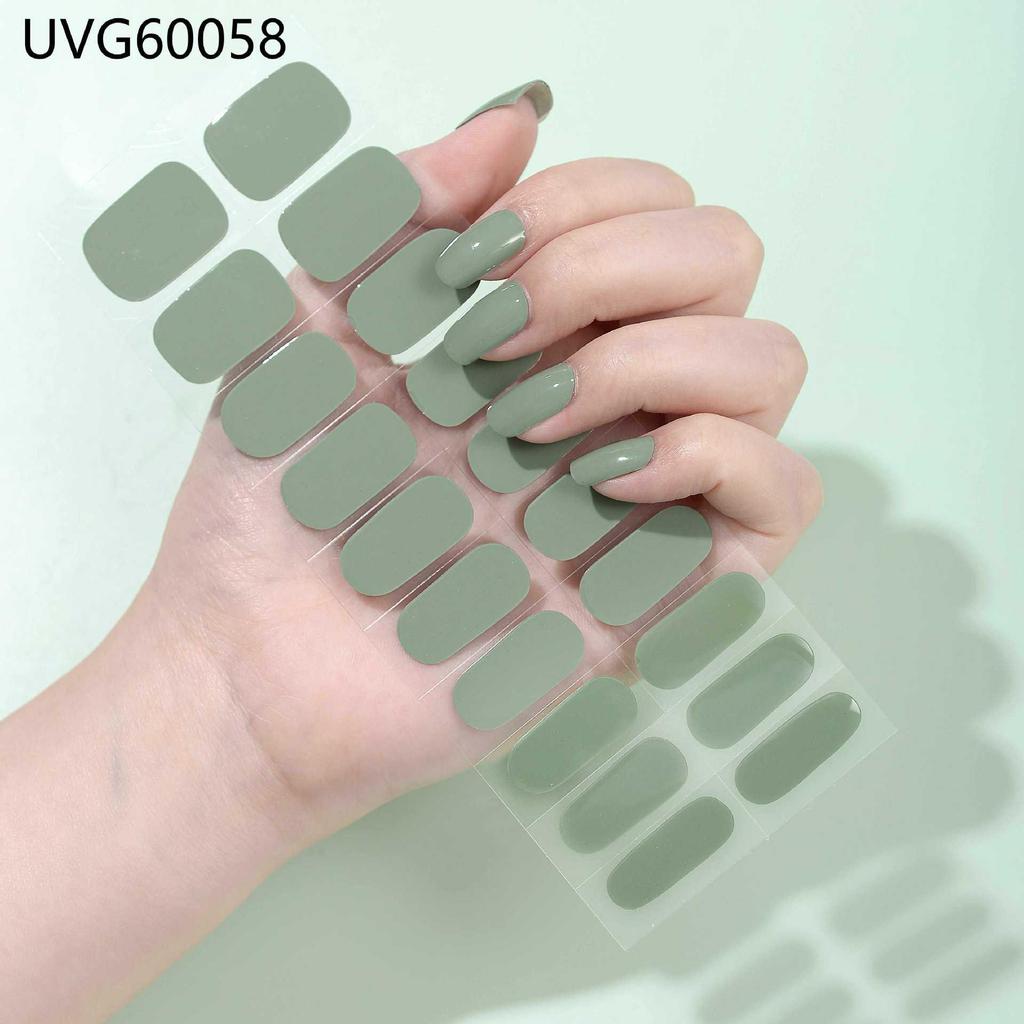 Transparent Nude UV Gel Nail Art Stickers: Semi-Cured, Semi-Baked Manicure Sheets