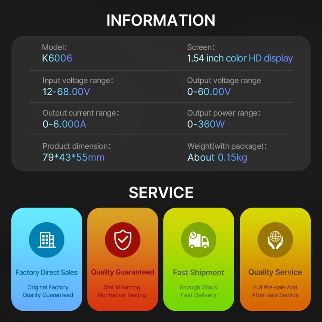 Direct Current Regulated Power Supplies  Maintenance Experimental Power Supplying Device 1.54inch Support Firmware Upgrade