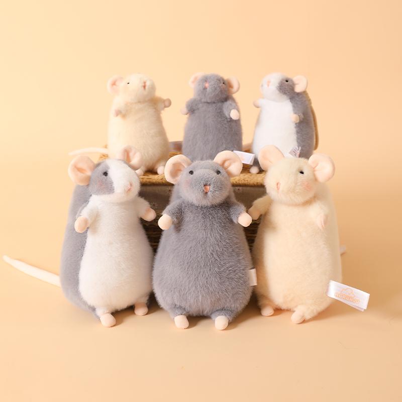 Soft Plush Simulation Mouse Pendant Doll Stuffed Fancy Rat Toy for Kids Birthday Party Pop Gift Zoo Souvenir