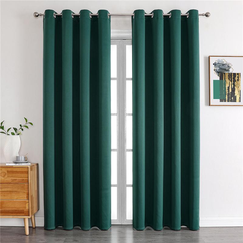 1PC Solid Color Thickened 95% Blackout Curtains High Precision Thermal Insulated Window Drapes Home Decor