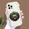 Cartoon Pattern Cream Texture Casing Wavy Edge Soft Silicone Cover Phone Case for IPhone Samsung Huawei Honor Xiaomi Redmi Infinix Tecno